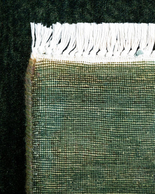 Fine Vibrance, One-of-a-Kind Hand-Knotted Runner Rug - Green, 2' 5" x 16' 4" - Solo Rugs