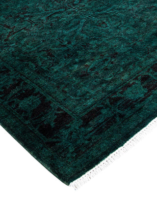 Fine Vibrance, One-of-a-Kind Hand-Knotted Runner Rug - Green, 2' 5" x 21' 5" - Solo Rugs