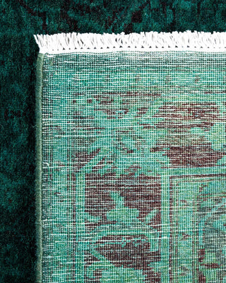 Fine Vibrance, One-of-a-Kind Hand-Knotted Runner Rug - Green, 2' 5" x 21' 5" - Solo Rugs
