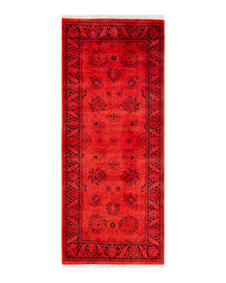 Fine Vibrance, One-of-a-Kind Hand-Knotted Runner Rug - Orange, 2' 6" x 6' 1" - Solo Rugs