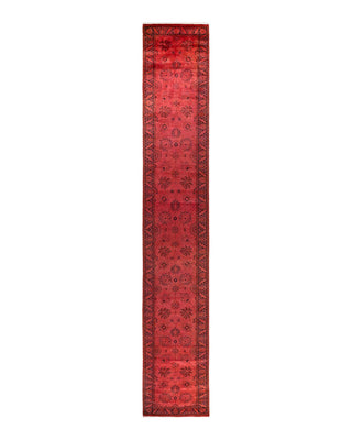 Fine Vibrance, One-of-a-Kind Hand-Knotted Runner Rug - Orange, 2' 7" x 15' 10" - Solo Rugs