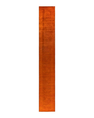 Fine Vibrance, One-of-a-Kind Hand-Knotted Runner Rug - Orange, 2' 8" x 18' 10" - Solo Rugs