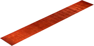 Fine Vibrance, One-of-a-Kind Hand-Knotted Runner Rug - Orange, 3' 1" x 22' 8" - Solo Rugs