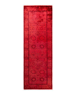 Fine Vibrance, One-of-a-Kind Hand-Knotted Runner Rug - Orange, 3' 1" x 9' 1" - Solo Rugs