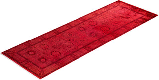 Fine Vibrance, One-of-a-Kind Hand-Knotted Runner Rug - Orange, 3' 1" x 9' 1" - Solo Rugs