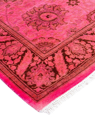 Fine Vibrance, One-of-a-Kind Hand-Knotted Runner Rug - Pink, 2' 7" x 13' 10" - Solo Rugs