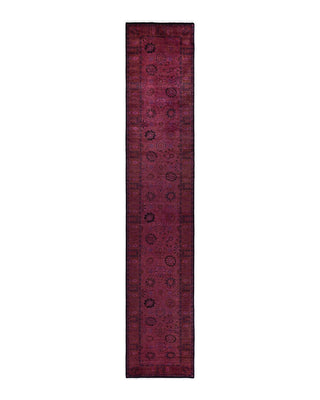 Fine Vibrance, One-of-a-Kind Hand-Knotted Runner Rug - Pink, 2' 7" x 14' 4" - Solo Rugs