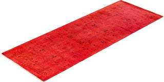 Fine Vibrance, One-of-a-Kind Hand-Knotted Runner Rug - Pink, 2' 7" x 7' 3" - Solo Rugs