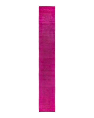 Fine Vibrance, One-of-a-Kind Hand-Knotted Runner Rug - Pink, 2' 8" x 18' 3" - Solo Rugs