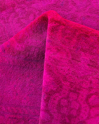 Fine Vibrance, One-of-a-Kind Hand-Knotted Runner Rug - Pink, 2' 8" x 18' 3" - Solo Rugs