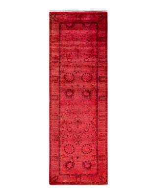 Fine Vibrance, One-of-a-Kind Hand-Knotted Runner Rug - Pink, 3' 0" x 9' 3" - Solo Rugs