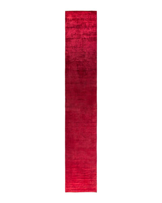 Fine Vibrance, One-of-a-Kind Hand-Knotted Runner Rug - Pink, 3' 1" x 18' 8" - Solo Rugs