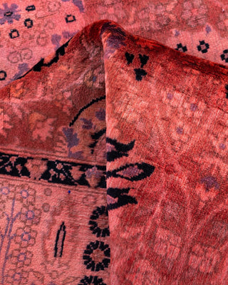 Fine Vibrance, One-of-a-Kind Hand-Knotted Runner Rug - Pink, 3' 3" x 9' 1" - Solo Rugs