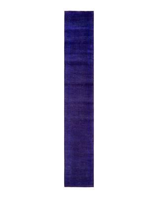 Fine Vibrance, One-of-a-Kind Hand-Knotted Runner Rug - Purple, 2' 8" x 17' 0" - Solo Rugs