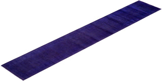 Fine Vibrance, One-of-a-Kind Hand-Knotted Runner Rug - Purple, 2' 8" x 17' 0" - Solo Rugs