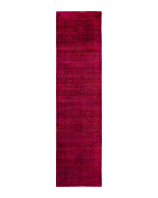 Fine Vibrance, One-of-a-Kind Hand-Knotted Runner Rug - Red, 2' 6" x 10' 1" - Solo Rugs