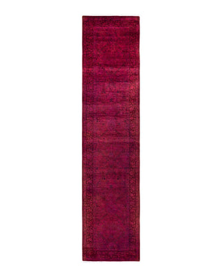 Fine Vibrance, One-of-a-Kind Hand-Knotted Runner Rug - Red, 2' 6" x 10' 10" - Solo Rugs