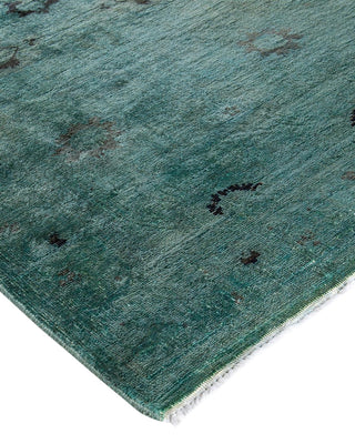 Fine Vibrance, One-of-a-Kind Handmade Area Rug - Blue, 2' 7" x 20' 4" - Solo Rugs