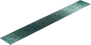 Fine Vibrance, One-of-a-Kind Handmade Area Rug - Blue, 2' 7" x 20' 4" - Solo Rugs