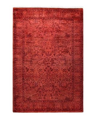 Fine Vibrance, One-of-a-Kind Handmade Area Rug - Pink, 4' 2" x 6' 2" - Solo Rugs