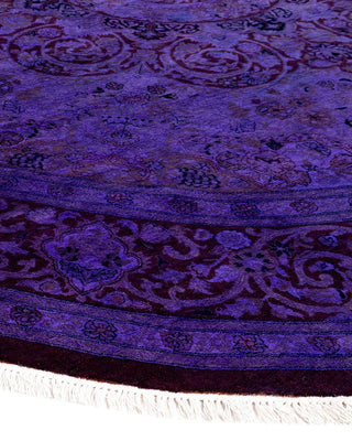 Fine Vibrance, One-of-a-Kind Handmade Area Rug - Purple, 8' 1" x 8' 1" - Solo Rugs