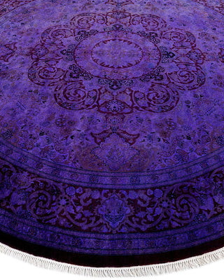 Fine Vibrance, One-of-a-Kind Handmade Area Rug - Purple, 8' 1" x 8' 1" - Solo Rugs