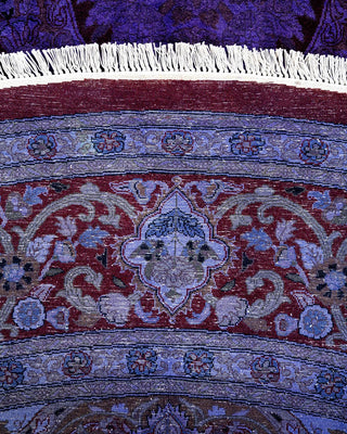 Fine Vibrance, One-of-a-Kind Handmade Area Rug - Purple, 8' 1" x 8' 1" - Solo Rugs