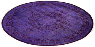 Fine Vibrance, One-of-a-Kind Handmade Area Rug - Purple, 8' 1" x 8' 1" - Solo Rugs
