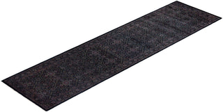 Fine Vibrance, One-of-a-Kind Handmade Runner Rug - Black, 2' 7" x 10' 3" - Solo Rugs