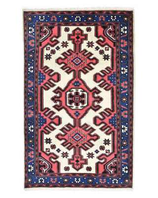 Gobi Hand Knotted Boho Ivory Area Rug