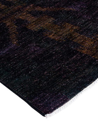 Vibrance, One-of-a-Kind Hand-Knotted Area Rug - Black, 7' 10" x 14' 4" - Solo Rugs