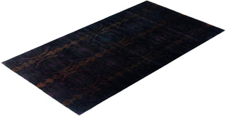 Vibrance, One-of-a-Kind Hand-Knotted Area Rug - Black, 7' 10" x 14' 4" - Solo Rugs