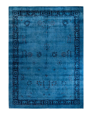 Vibrance, One-of-a-Kind Hand-Knotted Area Rug - Blue, 10' 2" x 13' 10" - Solo Rugs