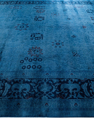 Vibrance, One-of-a-Kind Hand-Knotted Area Rug - Blue, 10' 2" x 13' 10" - Solo Rugs