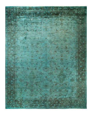 Vibrance, One-of-a-Kind Hand-Knotted Area Rug - Blue, 12' 1" x 14' 9" - Solo Rugs