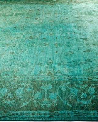 Vibrance, One-of-a-Kind Hand-Knotted Area Rug - Blue, 12' 1" x 14' 9" - Solo Rugs