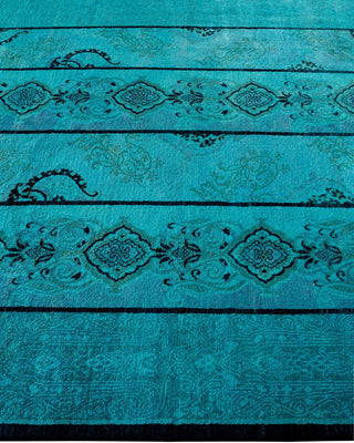 Vibrance, One-of-a-Kind Hand-Knotted Area Rug - Blue, 6' 0" x 8' 11" - Solo Rugs
