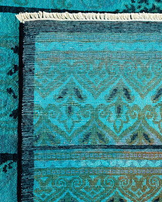 Vibrance, One-of-a-Kind Hand-Knotted Area Rug - Blue, 6' 0" x 8' 11" - Solo Rugs