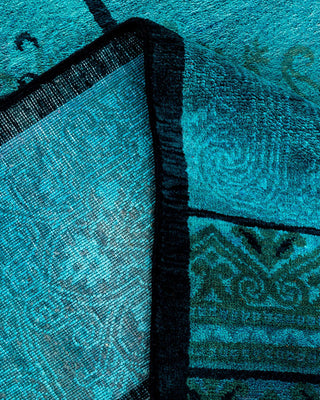 Vibrance, One-of-a-Kind Hand-Knotted Area Rug - Blue, 6' 0" x 8' 11" - Solo Rugs