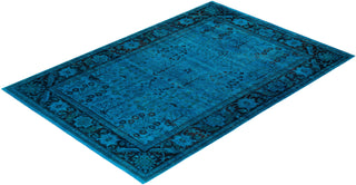Vibrance, One-of-a-Kind Hand-Knotted Area Rug - Blue, 6' 0" x 8' 9" - Solo Rugs