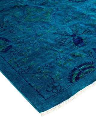 Vibrance, One-of-a-Kind Hand-Knotted Area Rug - Blue, 6' 0" x 9' 3" - Solo Rugs