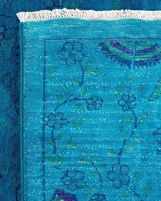Vibrance, One-of-a-Kind Hand-Knotted Area Rug - Blue, 6' 0" x 9' 3" - Solo Rugs