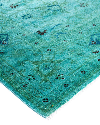 Vibrance, One-of-a-Kind Hand-Knotted Area Rug - Blue, 6' 1" x 8' 9" - Solo Rugs