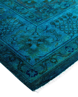 Vibrance, One-of-a-Kind Hand-Knotted Area Rug - Blue, 6' 1" x 9' 0" - Solo Rugs