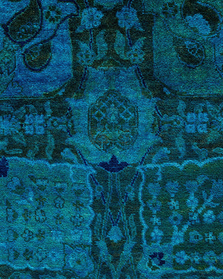 Vibrance, One-of-a-Kind Hand-Knotted Area Rug - Blue, 6' 1" x 9' 0" - Solo Rugs
