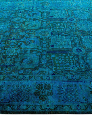 Vibrance, One-of-a-Kind Hand-Knotted Area Rug - Blue, 6' 1" x 9' 0" - Solo Rugs