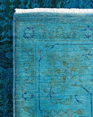 Vibrance, One-of-a-Kind Hand-Knotted Area Rug - Blue, 6' 1" x 9' 0" - Solo Rugs