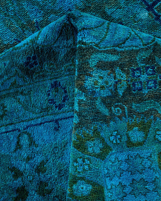 Vibrance, One-of-a-Kind Hand-Knotted Area Rug - Blue, 6' 1" x 9' 0" - Solo Rugs