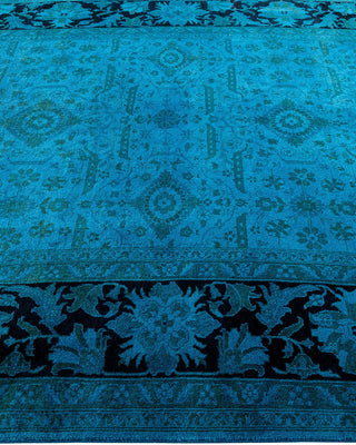 Vibrance, One-of-a-Kind Hand-Knotted Area Rug - Blue, 6' 1" x 9' 4" - Solo Rugs