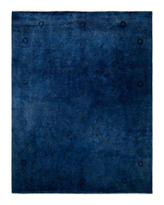 Vibrance, One-of-a-Kind Hand-Knotted Area Rug - Blue, 7' 10" x 10' 1" - Solo Rugs